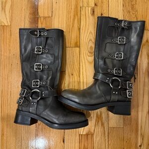 steve madden Leather Buckle Boots